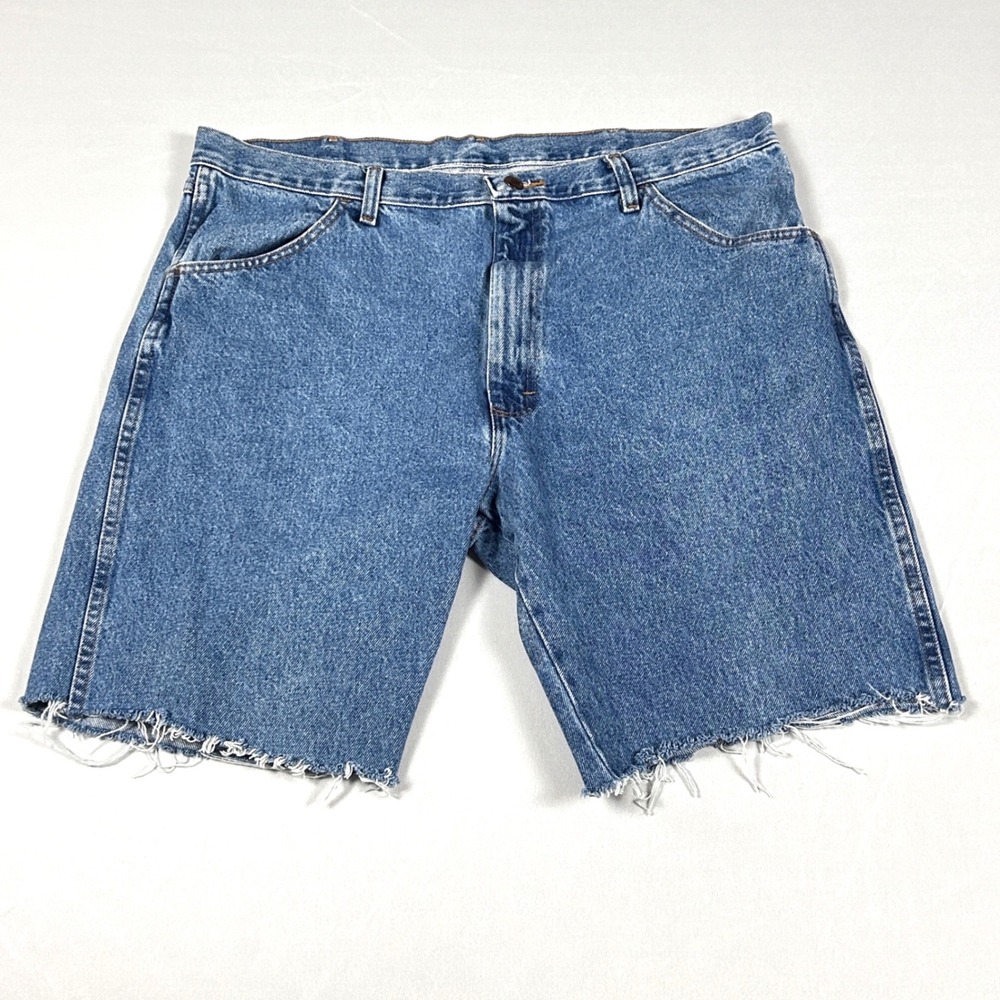 Rustler Cut Off Denim Jean Shorts Mens 40 Blue Cotton Jorts Grunge Gorpcore